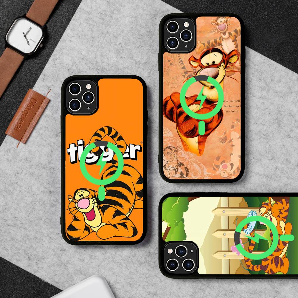 Cute T-Tigger Magsafe Magnetic Wireless For IPhone 16 15 14 13 12 11 17 Pro Max Plus Phone Case