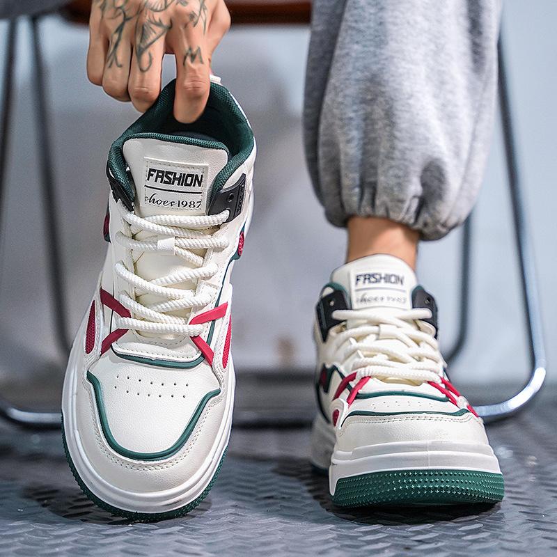 Internet Celebrity Popular Men's Shoes Spring and Autumn 2025 New Platform Sports Breadboard Shoes Youth Leisure Putian Tide Shoes