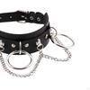 Leather Choker Gothic Punk Necklace, Cord Collar