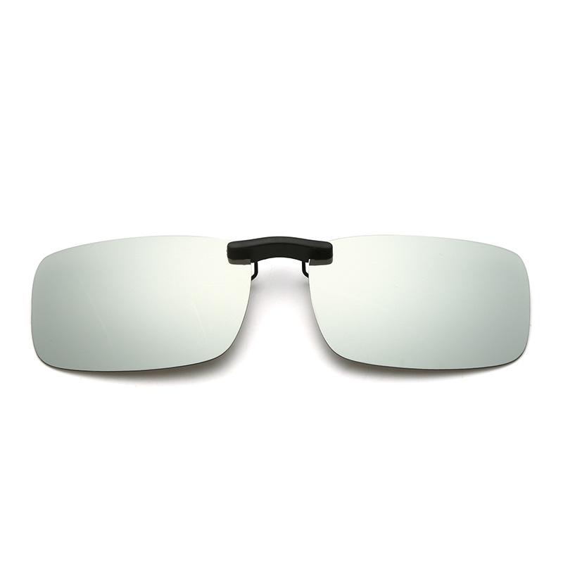 

Солнцезащитные очки без оправы с откидной линзой для мужчин и женщин, поляризованные, для вождения, рыбалки, велоспорта, очки ночного видения, очки для близорукости с клипсой L 42mm-61mm серебряный