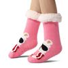 Cross-Border Women's Christmas Fleece Blanket Floor Slipper Socks – Thickened Cotton Sleep Stockings