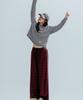 ANNEHEARTS Glen Check Wide Easy Pants_Red