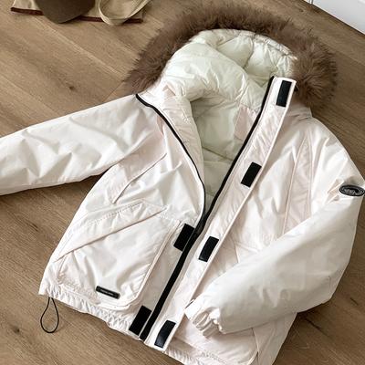 Designer-Arbeitskleidung für Paare, Übergröße, Daunen-Baumwolljacke für Damen, Wintermantel mit Kapuze