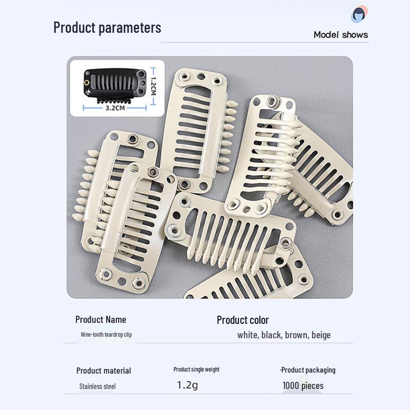 DIY Women's Hair Accessories: Snap Hair Clips, Nine-Tooth Vintage BB Clips, Korean Imported Stainless Steel Hats