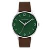 Watch MODERN Green Dial Leather Strap 25200435 [Calvin Klein][Authorized Import] Men's