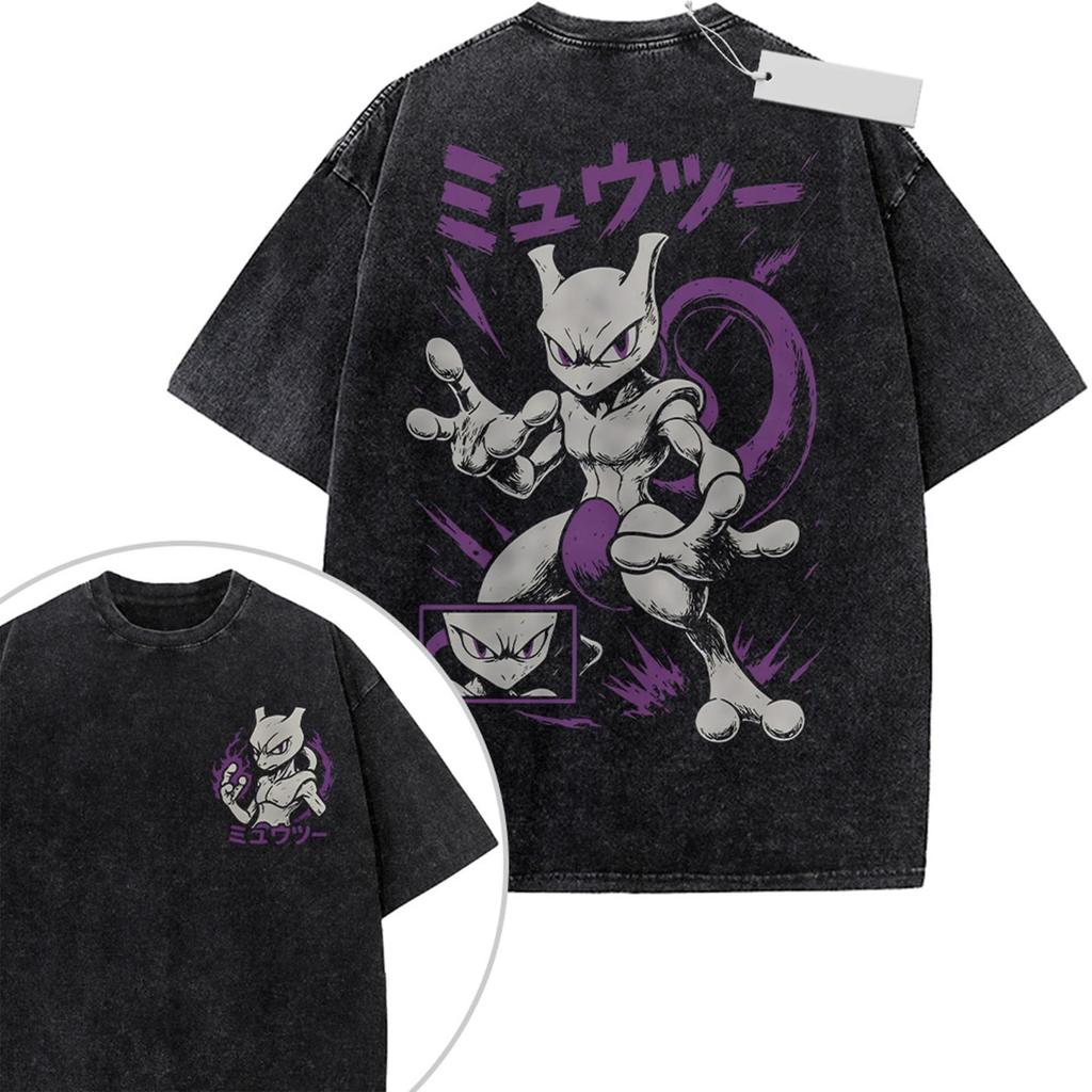 Tričko Mewtwo, Tričko Pokemon, Vintage tričko, Manga tričko, Tričko k praní, Inspirováno vintage, Tričko jako dárek z anime, Tričko Y2K