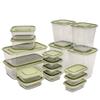 17 Pcs/set Transparent Kitchen Storage Container Box Food Container Refrigerator Organizer Snacks Nuts Fruits Storage Box Jars