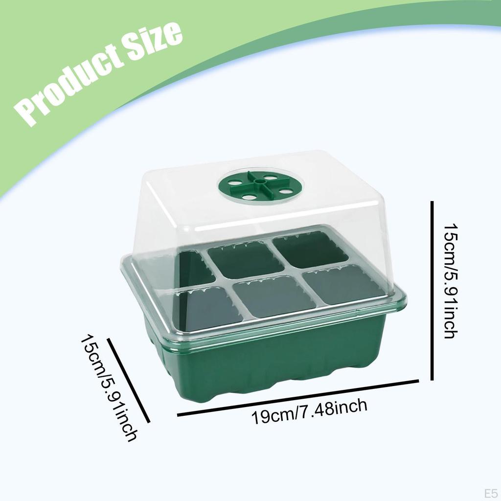 10 Pieces Plant Starter Tray Seedling Starting Reusable Vented Indoor Propagation Sprouters