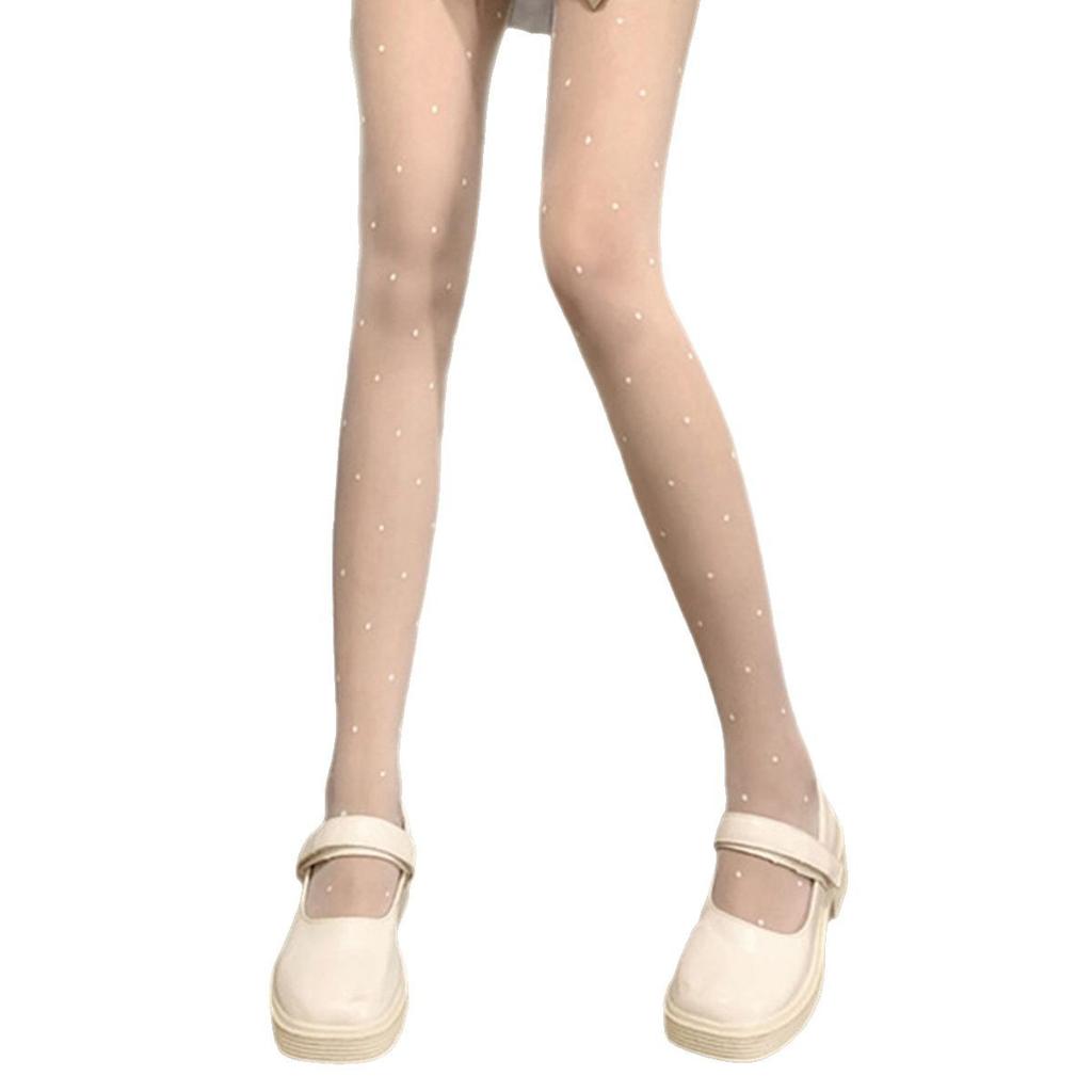 Polka dot black stockings women's 0d spring and autumn ultra-thin anti-hook silk sexy black bare leg artifact bottoming pantyhose
