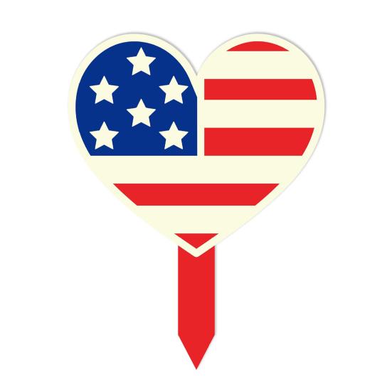 Hvězdný vlastenecký zahradní kůl v americkém stylu, venkovní kůl, vánoční dekorace ke Dni nezávislosti pro domácí dekoraci na trávník na zahradě