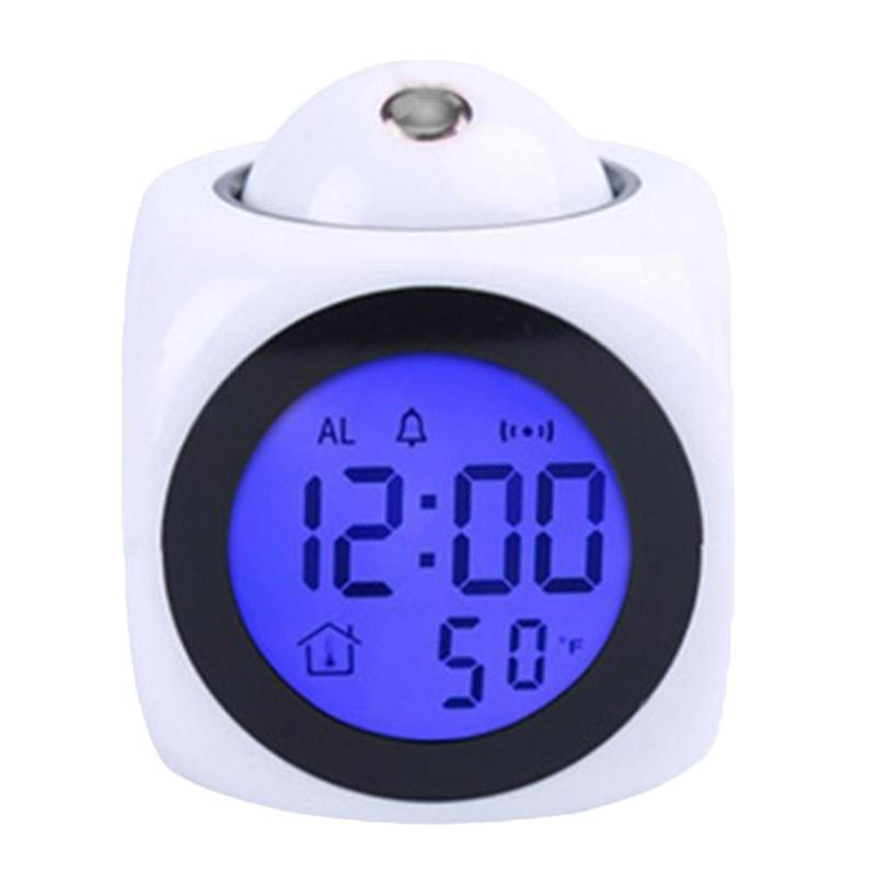 LED Digital Projection Alarm Clock Desktop Temperature Display Alarm Clock With Projector Time Projector Bedroom Bedside
