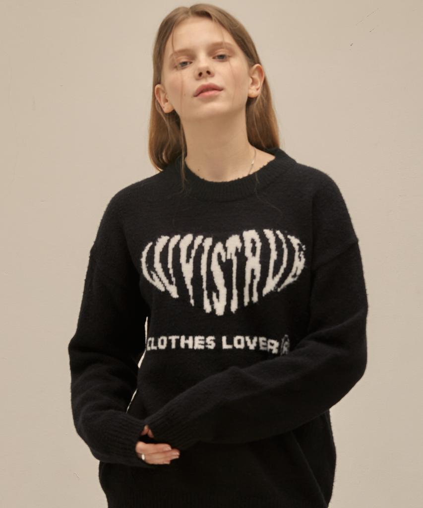 LUVISTRUE Po Heart Knit(Black)