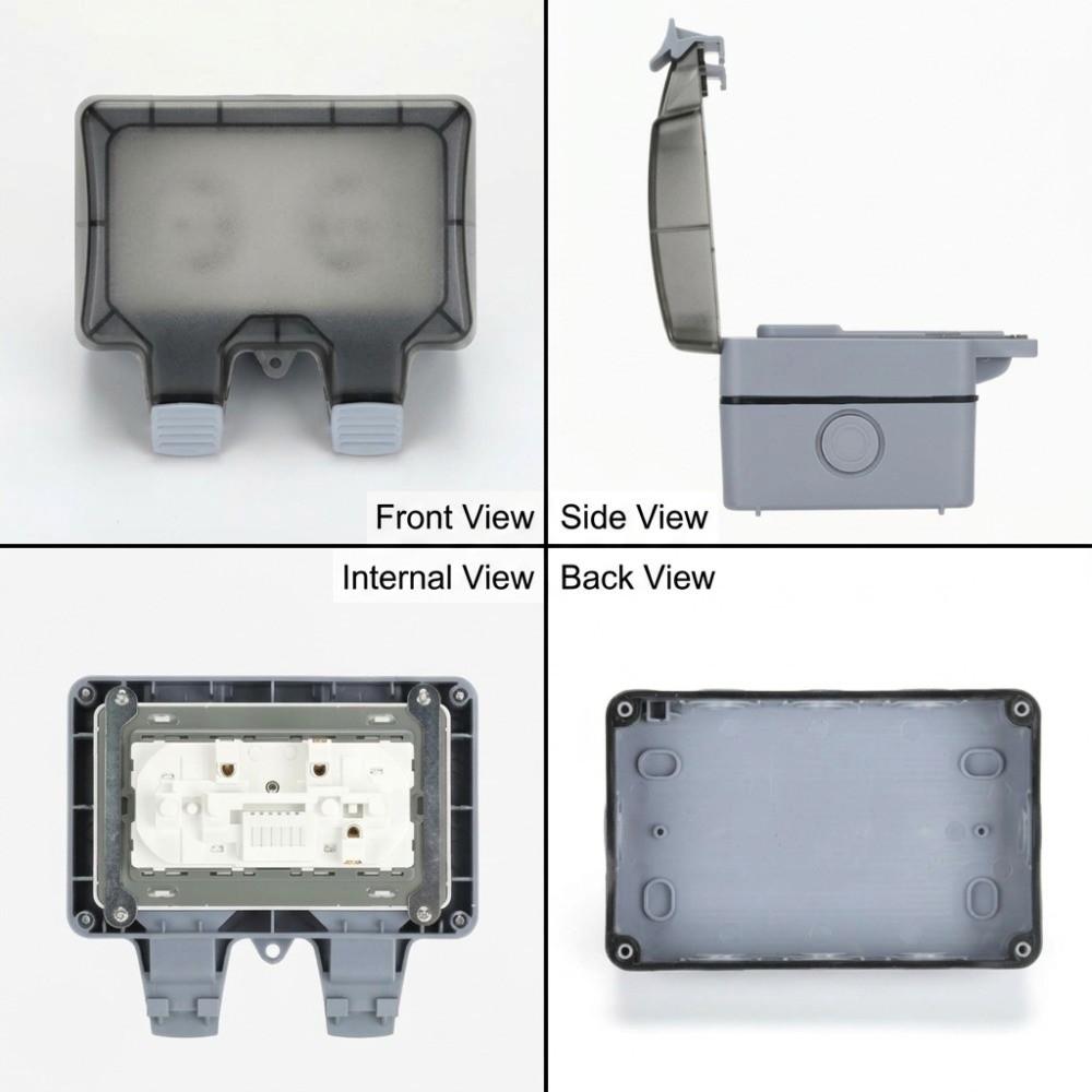 IP66 Waterproof Outdoor Wall Socket 16A Weatherproof Socket Socket Box Open-Air Spaces