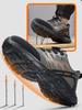 Lightweight Men Safety Shoes Anti-Smash Anti Puncture Work Shoes Rotating Button Protective Shoes Non-Slip Steel Toe Boots