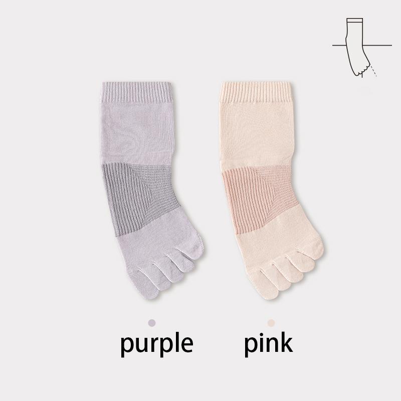 

Женские носки с пятью пальцами для йоги и пилатеса, дышащие сетчатые, дезодорирующие, антибактериальные, с раздельными пальцами, фитнес-носки из хлопка для спорта UK 2.5-7.5