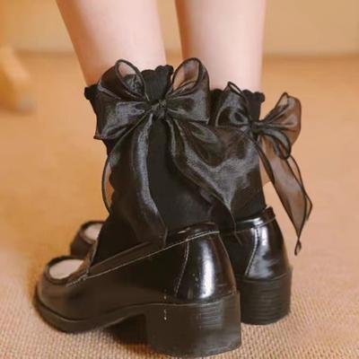 Damensocke Frühling Sommer Antibakteriell Schleife Niete Socke Liebhaber Niedlich Prinzessin Gesendet Geschenk Für Freundin Spitze Lustige Socke Japanische Socke