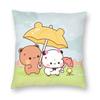 Cute Panda Bear Bubu Dudu Pillowcase Printed Polyester Cushion Cover Decor Throw Pillow Case Cover Home Zipper 18''