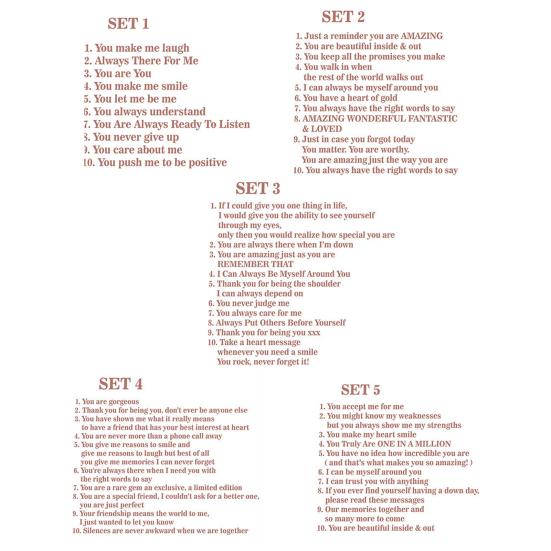 Friendship Tokens Wooden Box with Heart-Shaped Inspirational Cards for Women Unique Gift