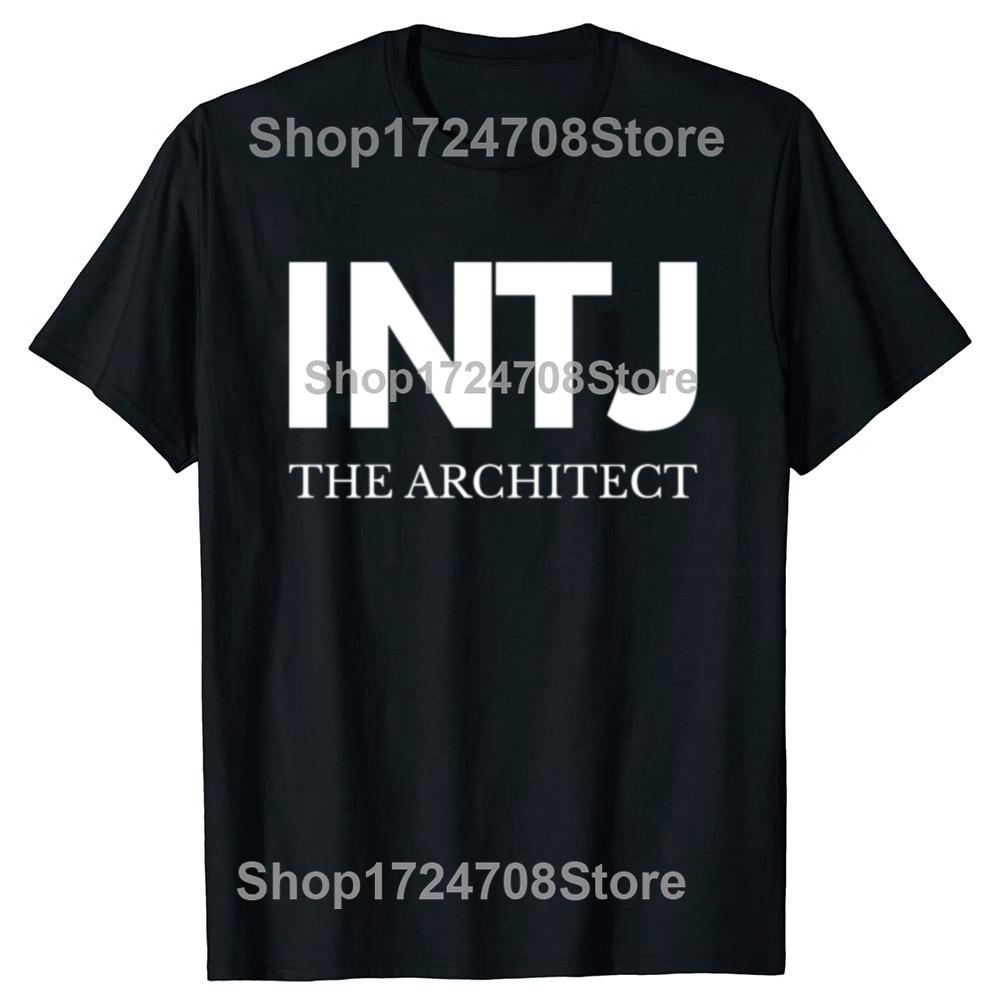 Funny INTJ The Architect Graphic T-shirts Men Women's Fashion Casual Tshirt 100% Cotton Loose Oversized Architecture T Shirt