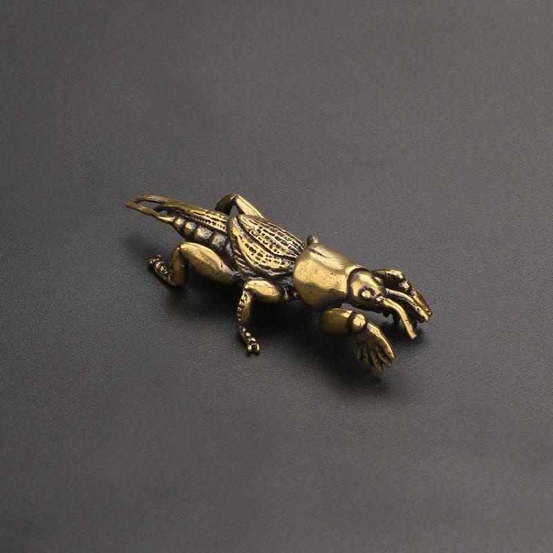 Brass Hermit Crab Sea Animal Statues Desktop Ornaments Handmade Bronze Ware Handicrafts Tea Pet