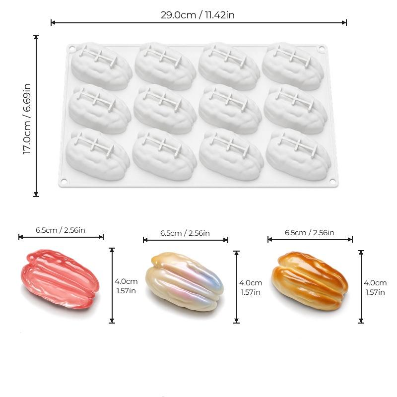 Modern Style Silicone Chocolate Mold for Pecan Nuts Food Grade with Artistic Mousse Cake Design for Elegant Desserts