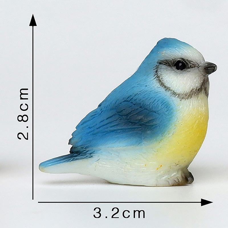 

Моделирование диких птиц, игрушки для животных, симпатичные мини-фигурки попугаев, миниатюрные ландшафтные украшения, бытовые украшения, подарки синий