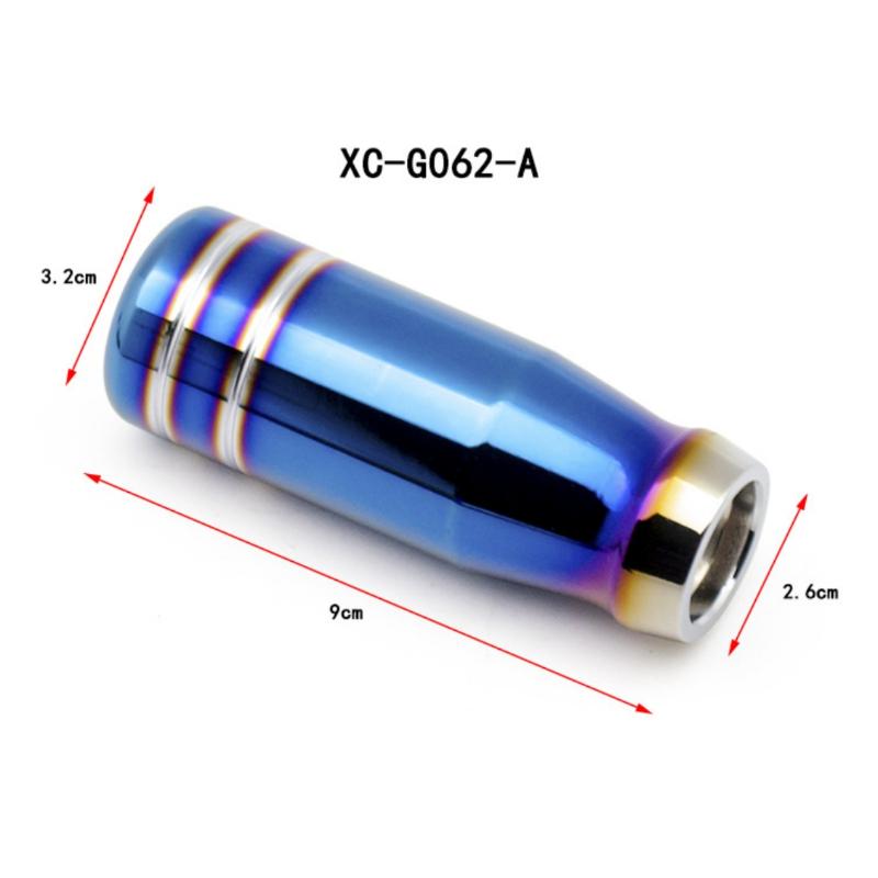 Aluminum Alloy Car Gear Shift Knob Burnt Gradient Finish Anti-Scratch Durable for Universal Auto Modification