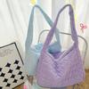 Sweet Love Solid Color Women's Shoulder Bag Simple Large Capacity Female Messenger Bags Fashion Soft Fabric Ladies Handbag Purse