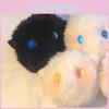 Cute Cat Blush Plush Keychain Soft Furry Handmade Backpack Souvenir Decoration