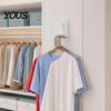 Folding Clothes Hanger Hanger, Wall Mounted 5 Slots Hook, Strong Heavy Duty Hook Adhesive No Drilling Space Saving Rack, for Shirts Pants