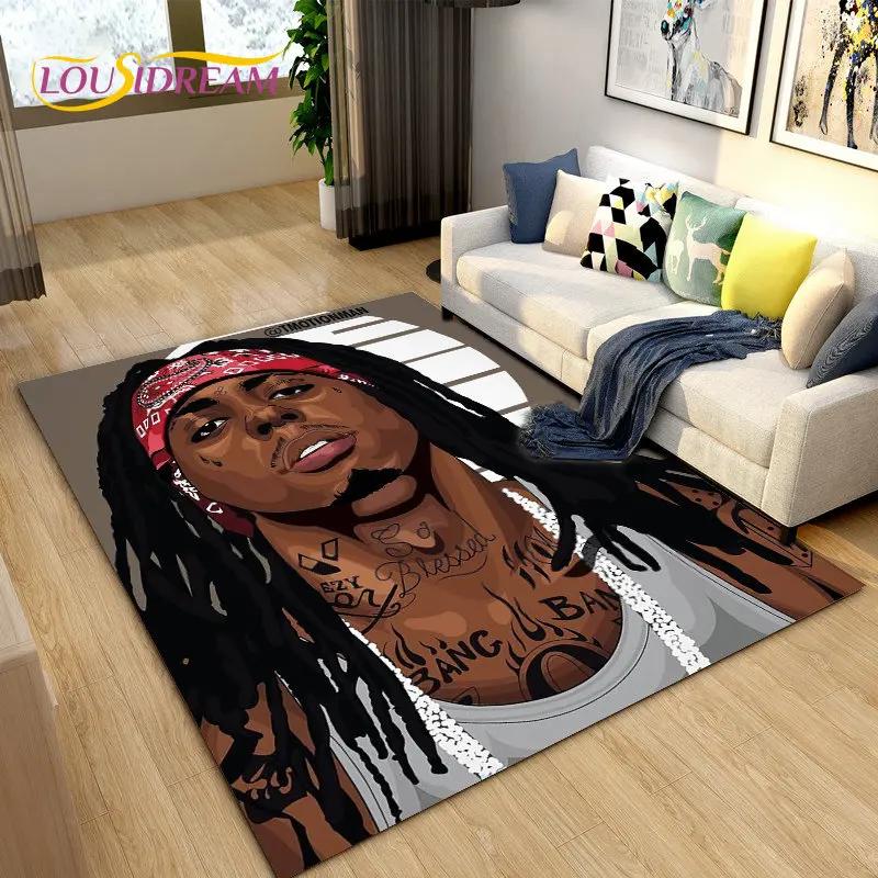 Legend Star Hip Hop Art Rapper Area Rug Large,Carpet Rug for Living Room Bedroom Sofa Doormat Decoration,Kids Non-slip Floor Mat