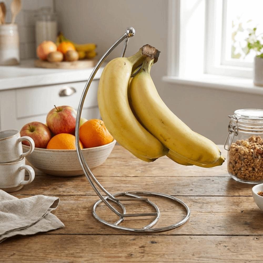 with Base Banana Holder Rust Proof Fruit Vertical Storage Rack Metal Banana Rack  Kitchen Storage