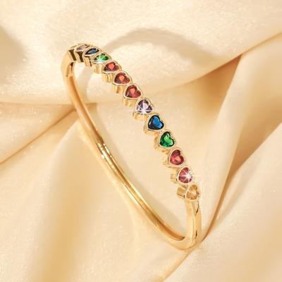 New Minimalist and Stylish Commuting Diamond Studded Heart-shaped Bracelet