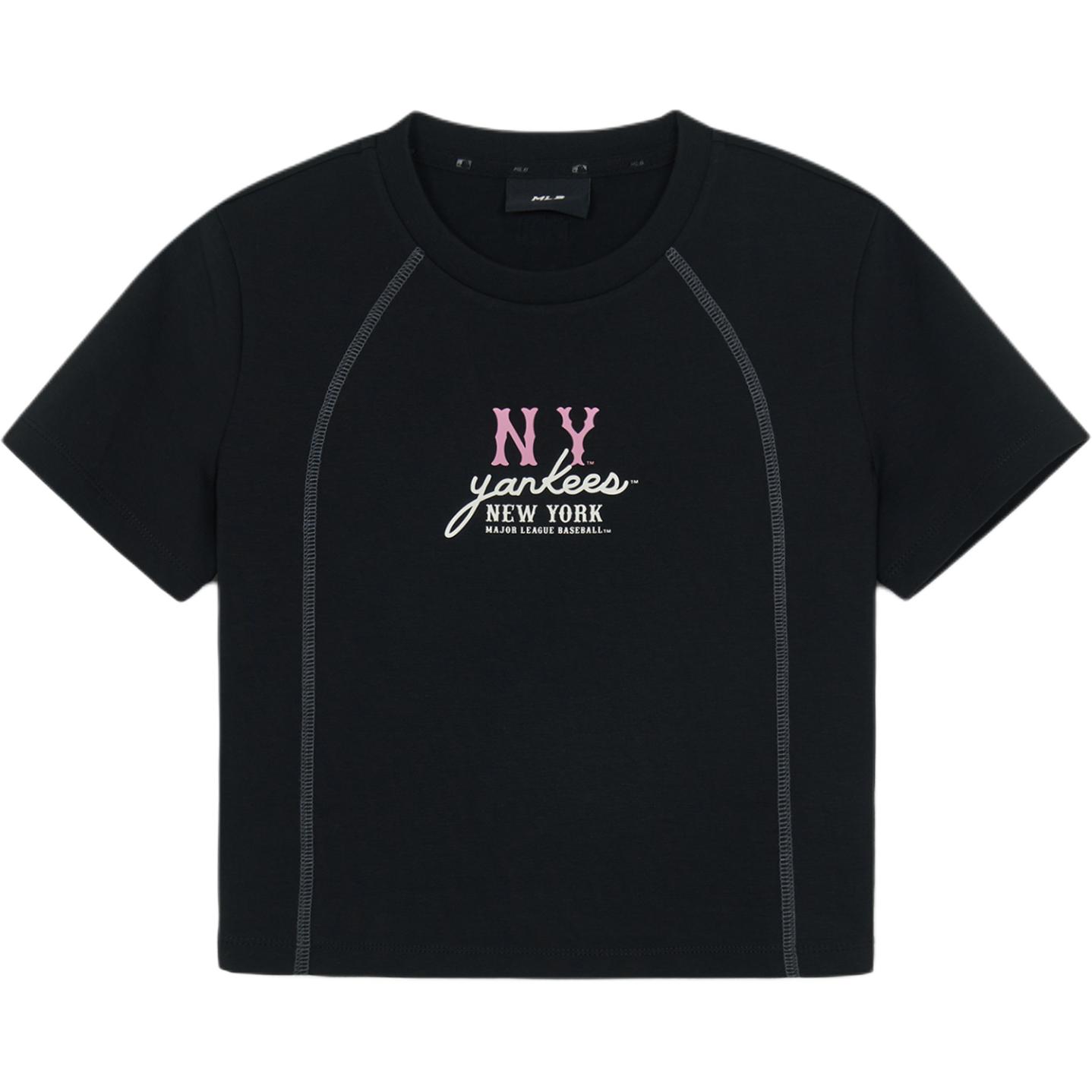 

New MLB T Shirts Women s Black 3FTSB0454-50BKS S