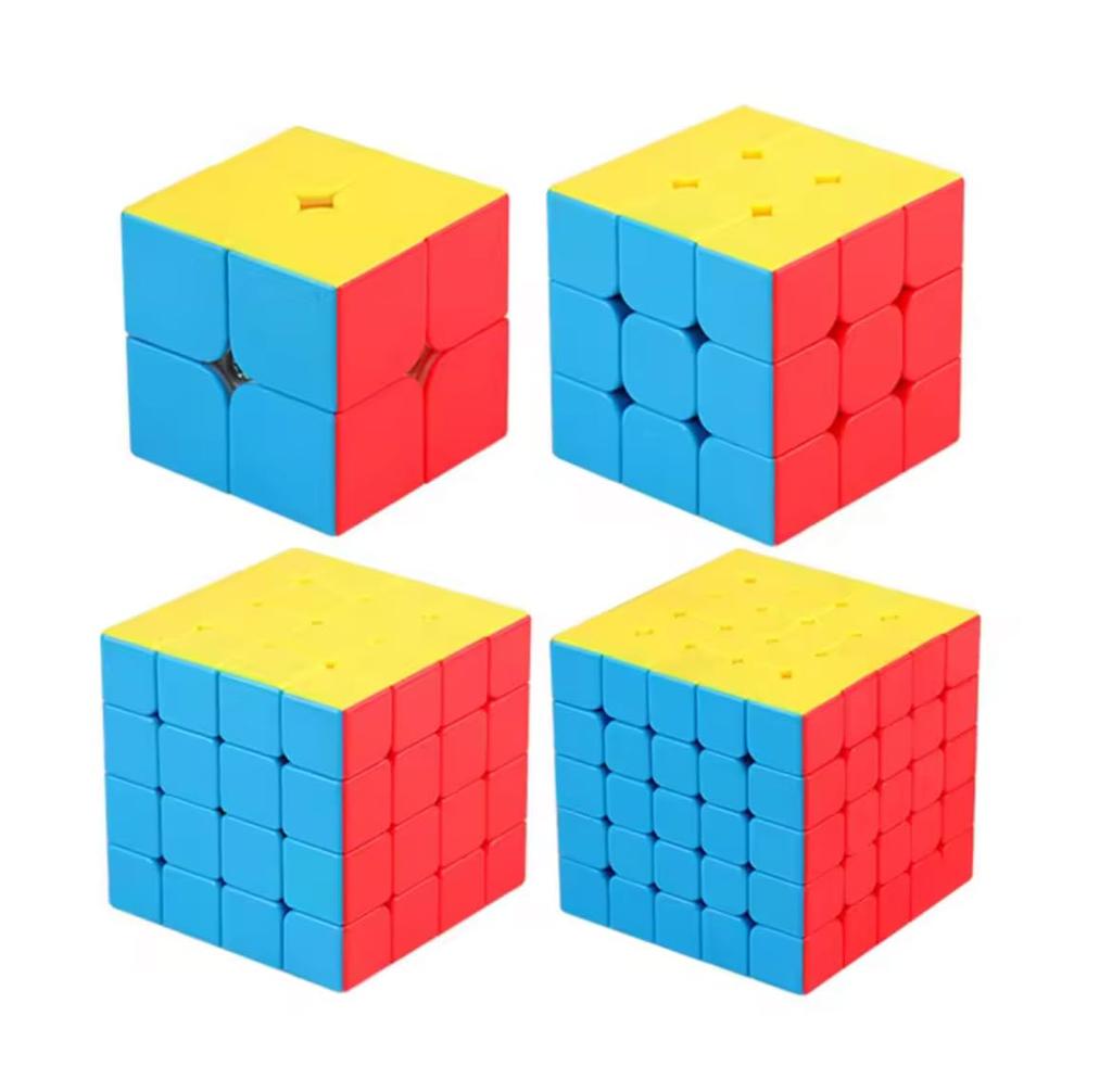 2025 Edition New Packaging MoYu Official Cube Set of 4, 2x2, 3x3, 4x4, 5x5, Competition Cube, 3D Game, Puzzle Cube, Educational Cube, Brain Training