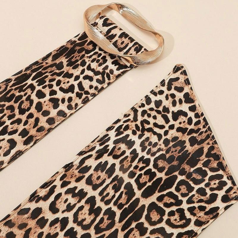 Fashion Belt for Women Girl Stylish Leopard Belt for Sweater Dress Eye Catching Waiststrap Date Night Formal Waiststrap