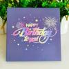 Musical and Light 3D Popup Greeting Card Blowable Led Candle Birthday Cake Postcards  Child