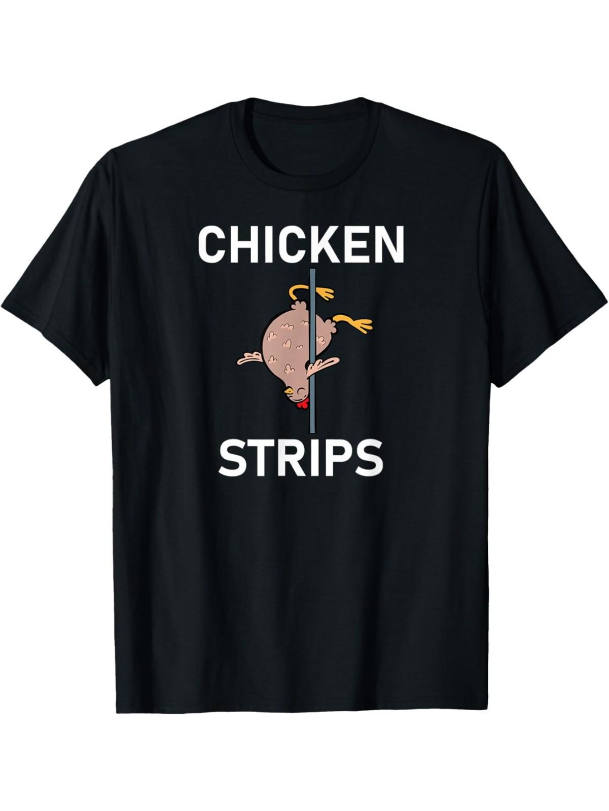 Chicken Strips Pun T-Shirt, Funny Jokes, Sarcastic Life Quotes for Men & Wo S разноцветный
