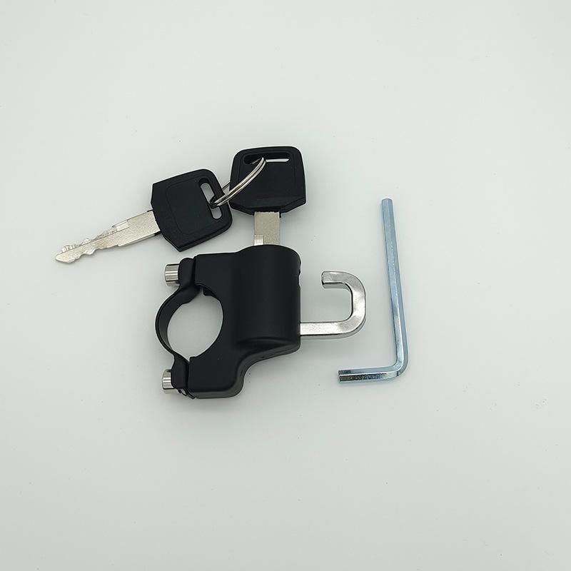 1 Set Handlebar Mount Motorcycle Electric Motorbike Universal Security Metal Lock Anti-Theft Helmet Lock 22Mm-26Mm With Keys