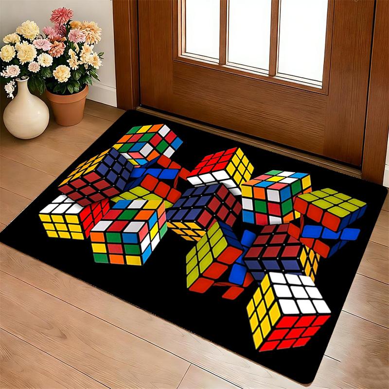 Rubik'S Cube Living Room Nonslip Area Rug Soft Carpet For Bedroom Game Playroom Sofa Office Home Decor Doormat Christmas Gift C9302042