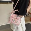 New lace bow shoulder bag spring and summer atmosphere messenger bag sweet and cute convenient handbag