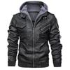 Leather jacket men hoodies men military jacket pu leather jacket men thick