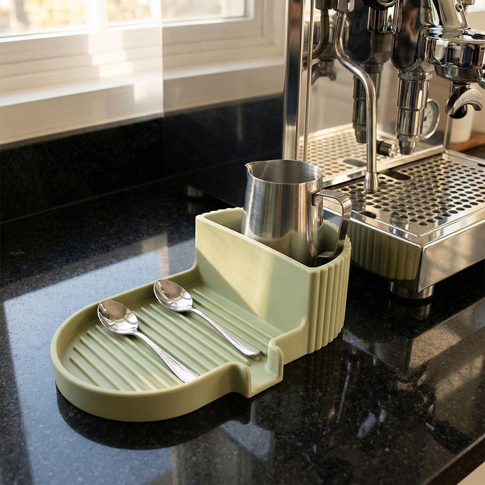 Solid Color Self Draining Soap Box Portable 2 in 1 Sponge Tray Drainable Soap Holder  Sink Area