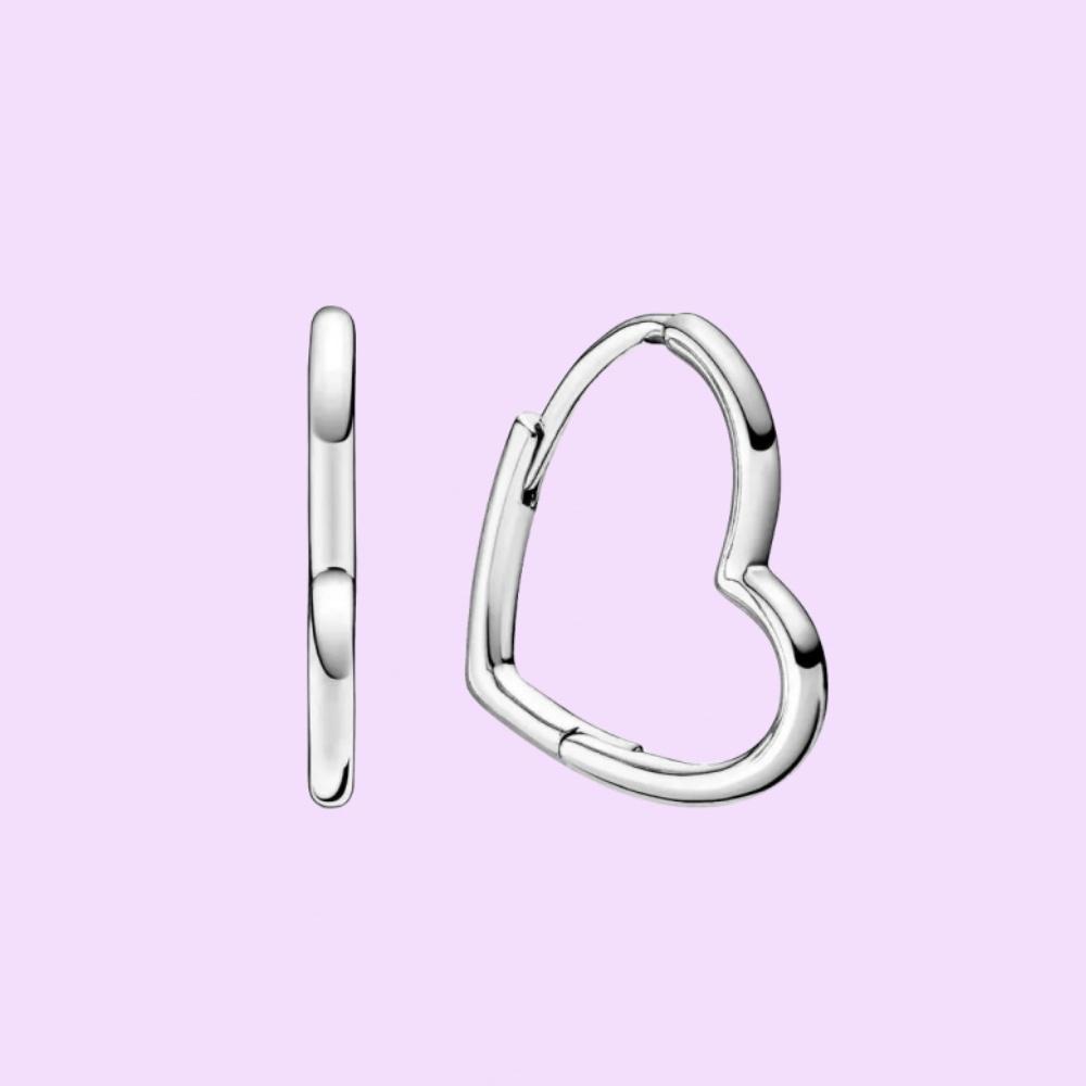 Sterling Silber Herzförmiger Stecker Ohrring für Damen Geburtstags Schmuckgeschenke Mit Stoffbeutel