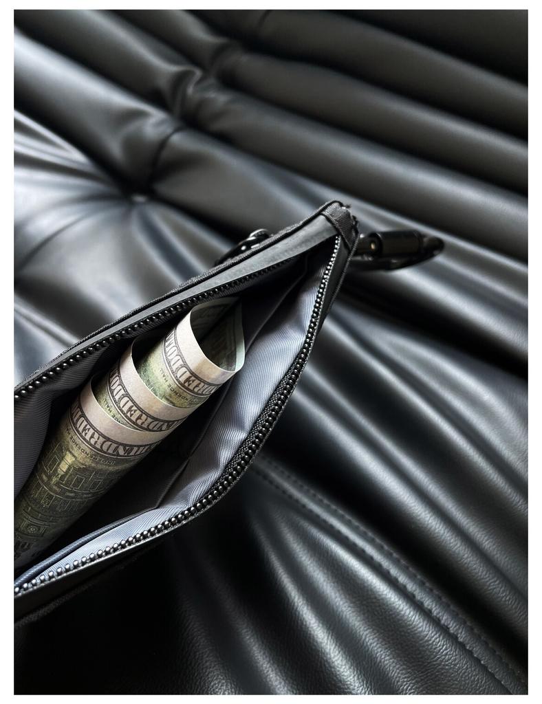 Minimalistisk Handväska RFID Stöldskyddad Kort Hållare X-Pac Vattentät Slitstark Nylon Herr Utomhus Resa Sport Plånbok med Klätterspänne