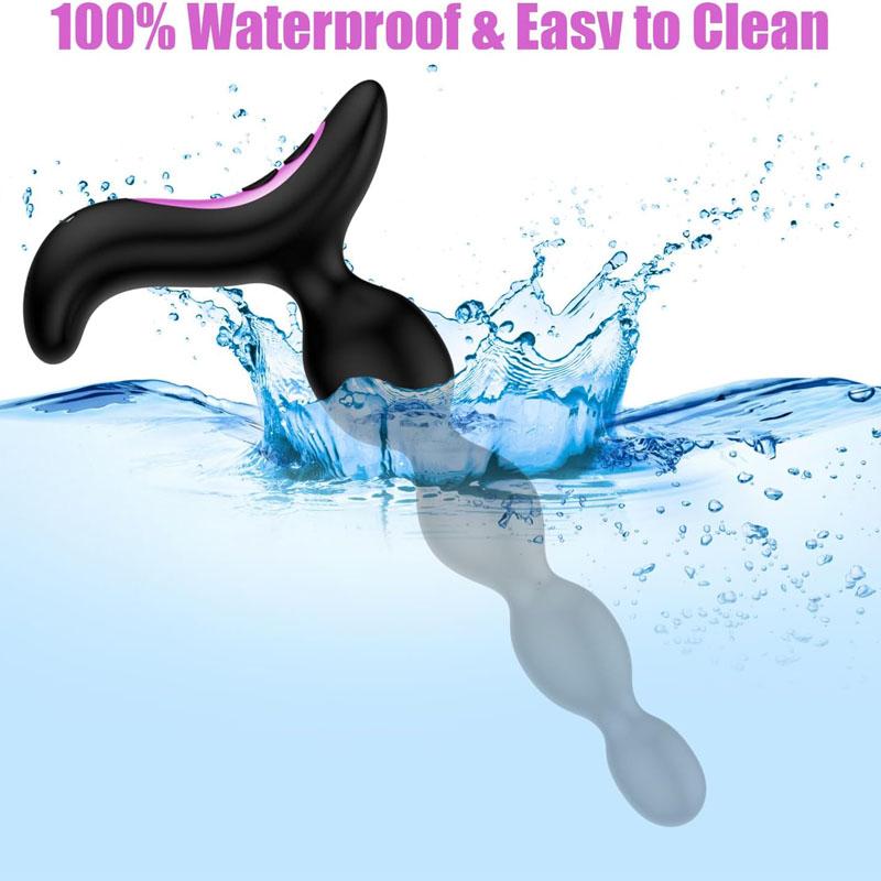 10 Vibration Modes Graduated Design Anal Vibrator Prostate Massager Waterproof Adult Sex Toy for Men, Women and Couples