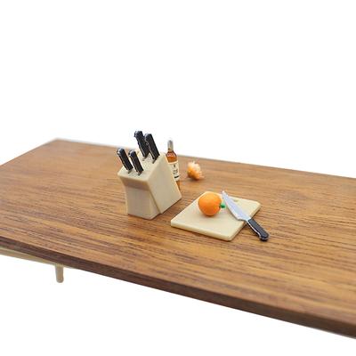 Dollhouse Miniature Cutting Tool Mini Cutter Holder Cutting Board Model Ornament Scene Kitchen Decor Toys Dollhouse Accessories