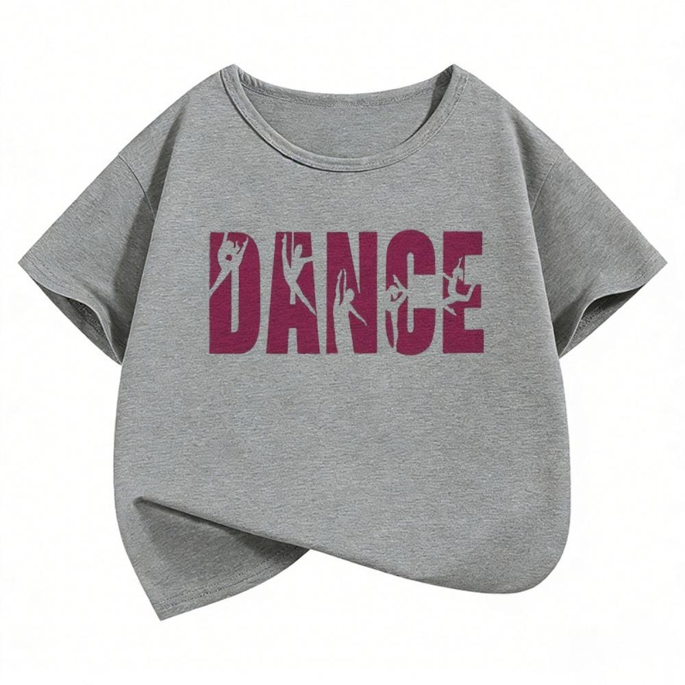 Dance Girl Design Funny T Shirts Short Sleeve Kids Children's T-shirt Boys Girls Summer Spring Casual Top Tee Shirt