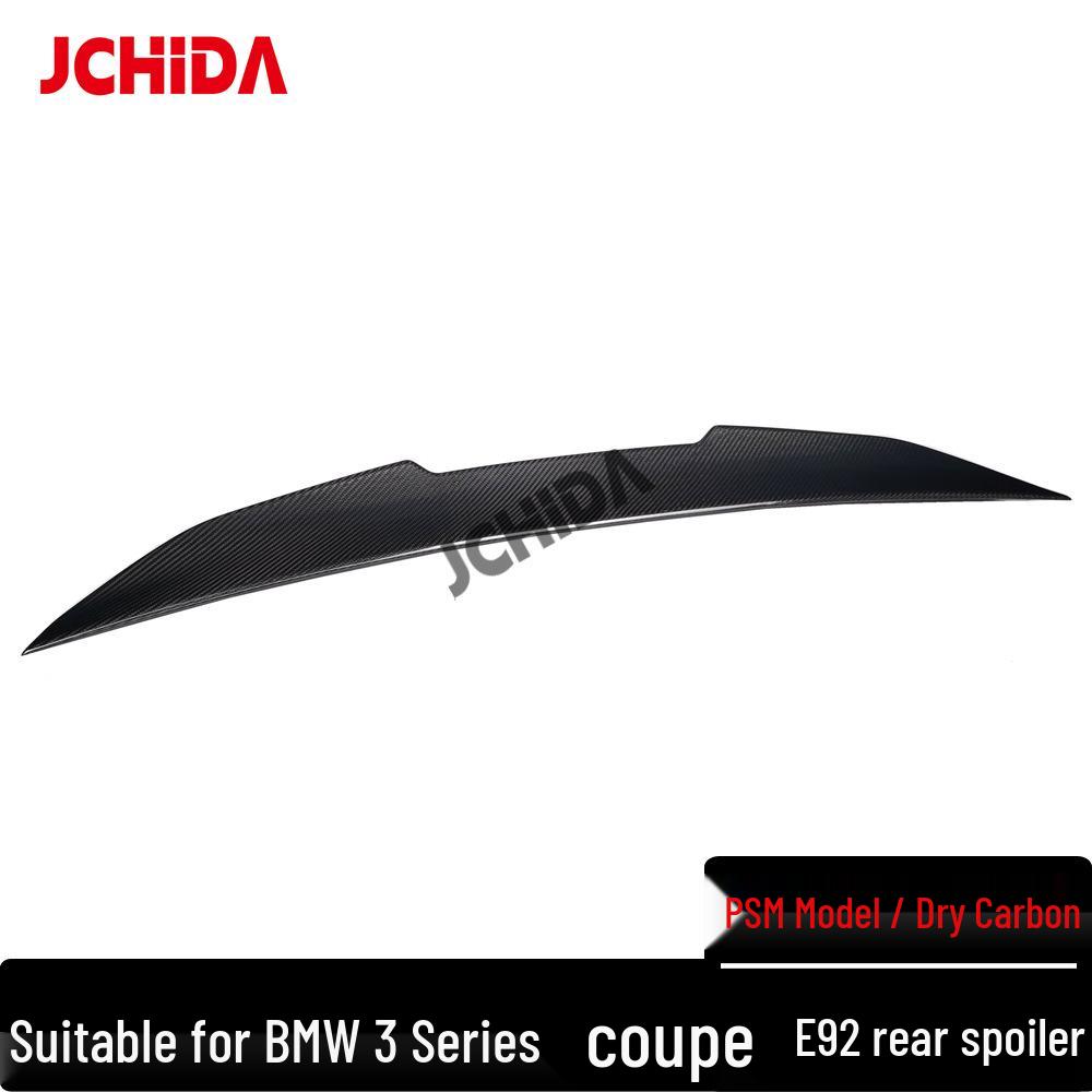 BMW 3 Series E92 PSM Style Carbon Fiber Rear Spoiler - No-Drill Installation Diffuser