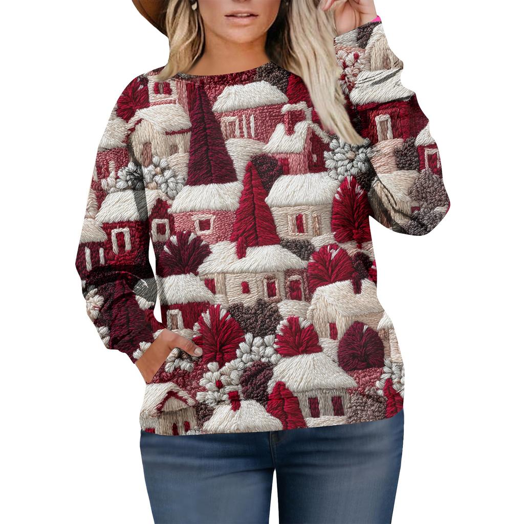 Christmas Sweatshirts For Women Sweater Cute Shirt Fall Pullover Top